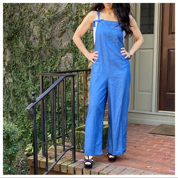 ✨LAST ONE✨Chic denim wide leg jumpsuit - Picture 5 of 8